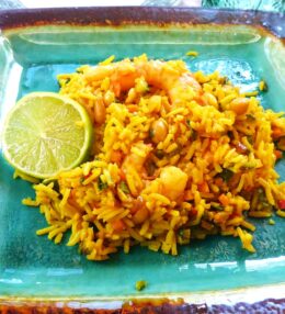 Arroz Basmati Multicolor con Camarones