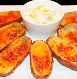 Canoas de Cascara de Papas (Potatoes Skins) TGI Friday´s