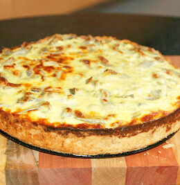 Quiche de Alcachofas con Pesto y Ricota