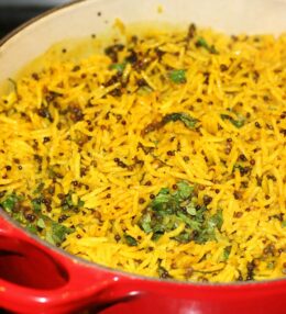 Arroz con Curry, Semillas de Mostaza y Menta (Receta Autor)