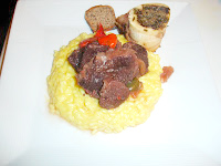 Risotto al Azafrán con ossobuco