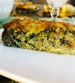 Budín de Alcachofas y Pesto