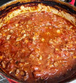 Salsa Ragú de Punta de Ganso o Asado de Tira